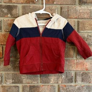 Okie Dokie Kids Colorblock Hoodie - Burgundy, Navy, and Cream